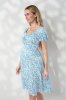 Елегантна сукня для вагітних та годуючих з блакитними квітами Eileen