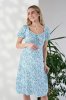 Елегантна сукня для вагітних та годуючих з блакитними квітами Eileen