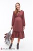 Платье для беременных и кормящих Monice бордовый меланж
