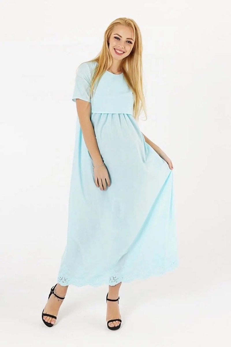 Літні сукні для вагітних та годуючих 3021074 блакитний
