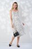 Сарафан міді для вагітних та годуючих Amelie — молочний із чорними квітами