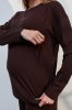 Базовий лонгслів для вагітних та годуючих Erica шоколад