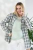 Клетчатая рубашка сине-зеленая для беременных и кормящих Rey
