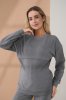 Теплий костюм для вагітних та годуючих Litta сірий