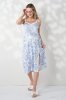 Сарафан миди для беременных и кормящих Amelie - молочный с синими цветами