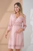 Нічна сорочка в кольорі пудра для вагітних та годуючих Alisa