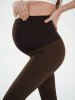 Теплі штани для вагітних на щільному флісі 670 шоколадні