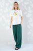 Прямі брюки для вагітних із тенселю — Mara смарагдові