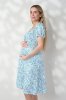 Елегантна сукня для вагітних та годуючих з блакитними квітами Eileen