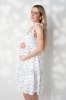Сарафан для вагітних та годуючих Lilo — молочний у сині квіти