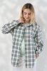 Клетчатая рубашка сине-зеленая для беременных и кормящих Rey