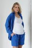 Льняной костюм для беременных 5000711 синий