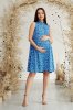 Летнее платья Sofia для беременных и кормящих в цветок - Синий