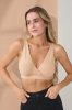Зручний топ бежевого кольору для вагітних та годуючих Stefania
