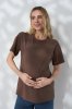 Футболка для вагітних та годуючих Goldie - шоколадна