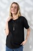 Чорна футболка для вагітних і годуючих із секретом для годування Goldie