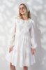 Святкова сукня для вагітних і годуючих Lauri — молочна