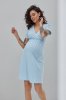 Ночная сорочка для беременных и кормящих Alisa light голубой