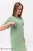 Платье-футболка для беременных и кормящих Sindy зеленое