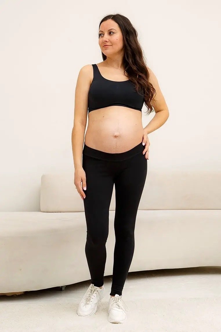 Бавовняні лосини Baden для вагітних - чорні