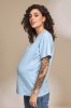 Стильная футболка для беременных и кормящих Muse голубой
