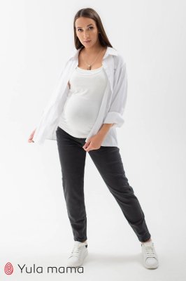 Джинси Mom для беременных Florence черно-серый