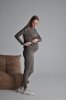 Костюм в рубчик деми для беременных и кормящих Katrin серый