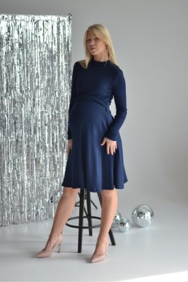 Сукня для вагітних та годуючих Amanda темно-синя