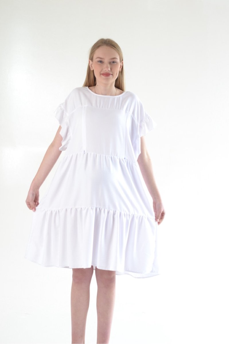 Летнее платье для беременных и кормящих Mollie белое