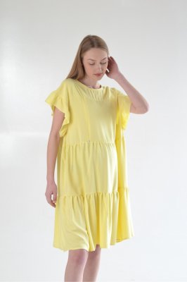 Летнее платье для беременных и кормящих Mollie лимон