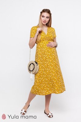 Летнее платье для беременных и кормящих Eilish темно-желтый
