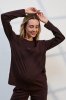 Базовий лонгслів для вагітних та годуючих Erica шоколад