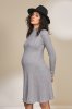 Теплое платье для беременных и кормящих Elma серое
