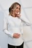 Стильний лонгслів для вагітних та годуючих Marissa молочний