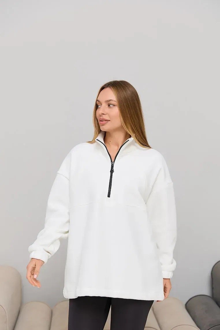 Флісовий світшот для вагітних та годуючих Fulton - Молочний