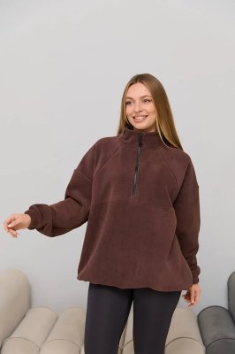 Флісовий світшот для вагітних та годуючих Fulton - Шоколадний