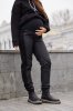 Теплі штани з плащової тканини Alesund для вагітних - чорні