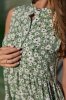 Літнє плаття для вагітних у квітку Sofia зелене