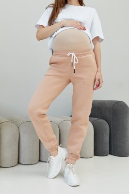 Тёплые спортивные штаны Frankfurt для беременных - бежевые