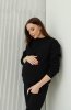 Теплый свитшот для беременных и кормящих Berlin - черный