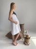 Ночной комплект беременных и кормящих Camilla белый