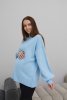 В'язаний светр Loret для вагітних - небесний