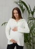 В'язаний светр із змійкою Barbara для вагітних - молочний