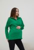 В'язаний светр із змійкою Barbara для вагітних - зелений