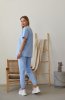Демісезонні спортивні штани Shanghai для вагітних – блакитний