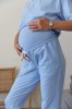 Демісезонні спортивні штани Shanghai для вагітних – блакитний