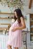 Ночная рубашка Amelie для беременных и кормящих - розовый