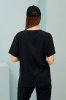 Хлопковая футболка Ankara для беременных и кормящих - чёрная