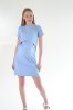 Платье-футболка для беременных и кормящих Felicia голубое