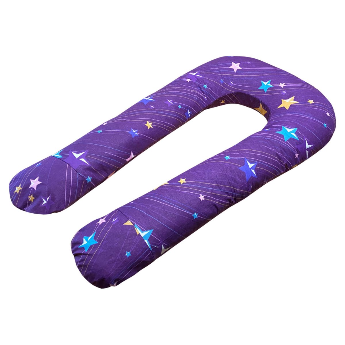 U-образная подушка для беременных Звездочки на фиолетовом
